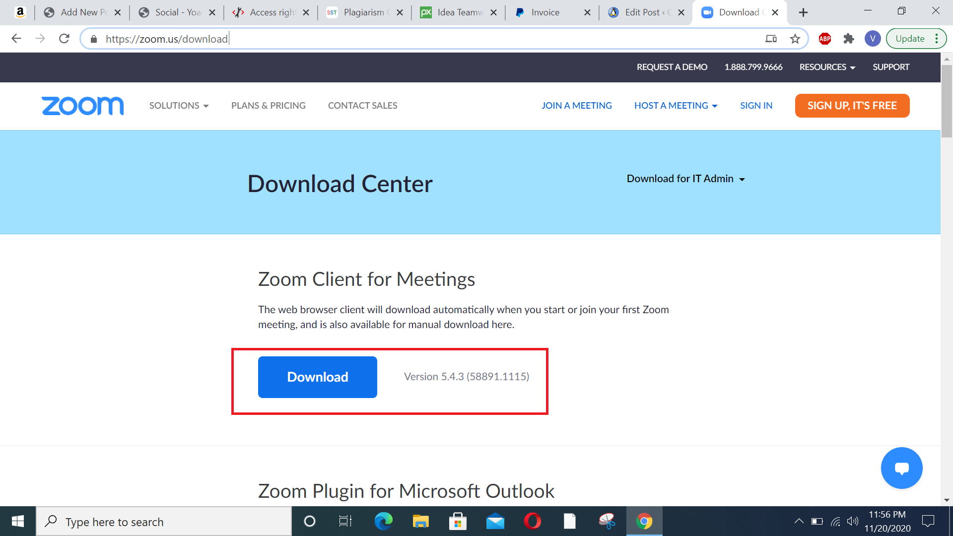 download zoom client for windows